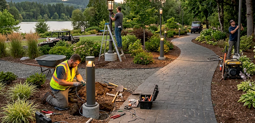 Landscape Post, Pole, and Bollard Lighting Installation in Port Orange